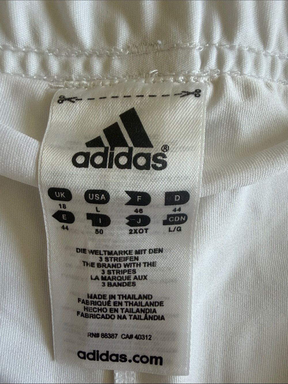 adidas White Skort with Black Stripe Detail - Picture 3 of 5